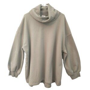 Ava & Viv Women's Tunic Sweatshirt Balloon Sleeves Cowl Neck Pale Green - 2X NWT